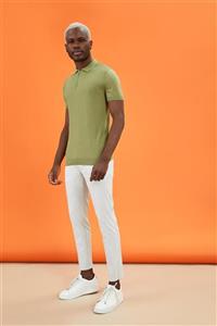 DeFacto Erkek Yeşil Slim Fit Polo Yaka Basic Triko Tişört U5223AZ21SM