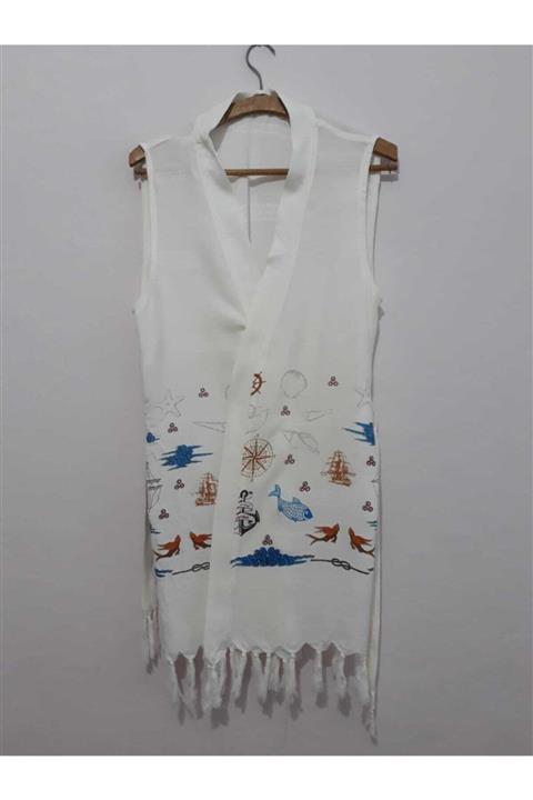 Peştemal Home Kadın Gemici Desenli Peştemal Kimono