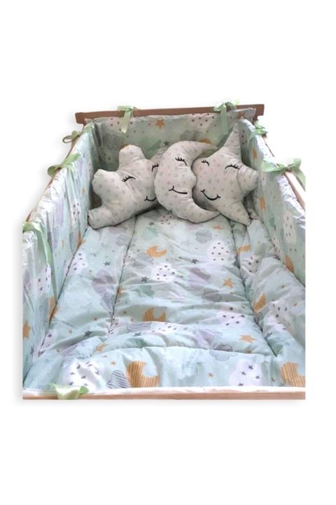 Bebek Özel Yeşil Desenli Uyku Seti