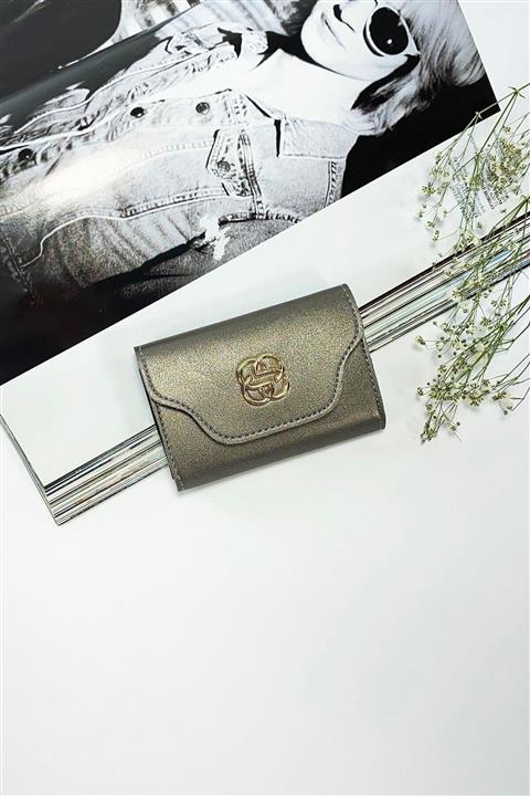 Gloree Unisex Gümüş Gri Akordiyon Kartlık