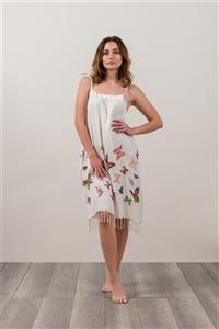 TY HOME COLLECTİON Kadın Kelebek Desenli Plaj Elbisesi