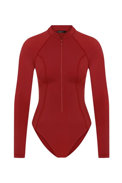 SAUDE ISTANBUL Negroni Fermuarlı Sörf Mayosu