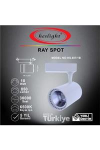 HESLIGHT Hs.507/1b 10w Cob Led Ray Spot Beyaz 6500k Beyaz Işık