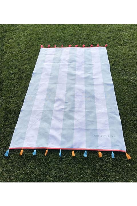 Lucy and Home %100 Pamuk Unisex Püsküllü Peştemal 100x180 Cm