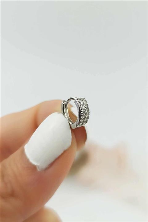 Çlk Accessories 316 L Cerrahi Çelik Iki Sıra Taşlı Halka Piercing Trpiercing059 Pier32003