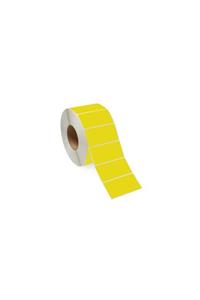 On Roll Paper 60x40 Sarı Renkli Termal Barkod Etiketi 1000'li Sarım 10 Rulo Toplam: 10.000 Adet