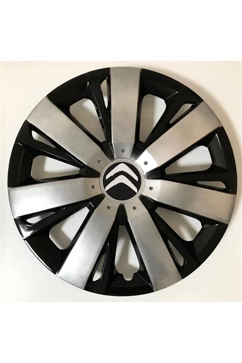 HMNL Citroen Berlingo 16'' Inç Gri - Siyah 4lü Set Jant Kapağı Çelik Jant Görünümlü