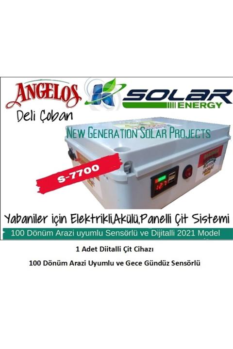 Yerli Deli Çoban S-7700 Yaban Kovucu 100 Dönüm Arazi Uyumlu Dijital,usb Li Ve Sensörlü (elektrikli Çit)