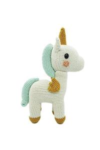 Elazığ Burada Amigurumi Organik El Örgüsü Sevimli Ekru Unicorn Uyku Ve Oyun Arkadaşı