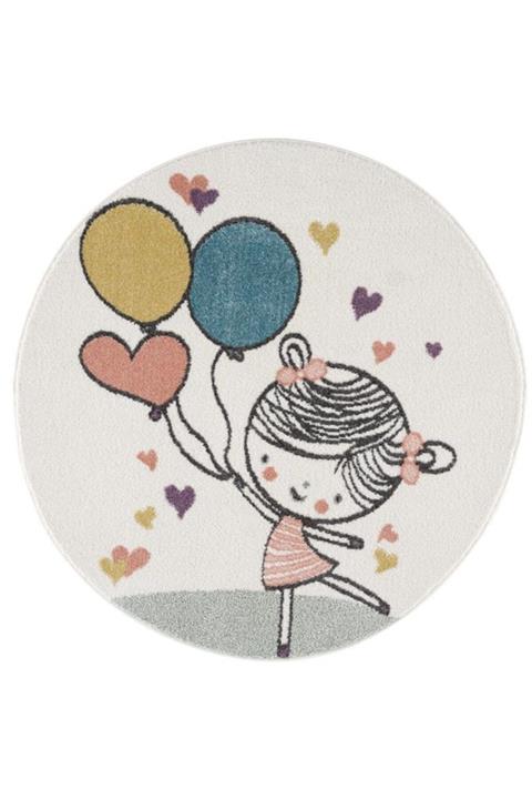 Post Halı Balonlu Kız Bebek Ve Çocuk Odası Halısı