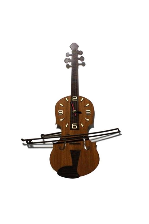Herşey Nota Keman Duvar Saati Hareketli