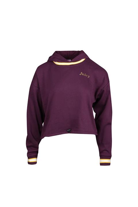 JUICY COUTUREx Kadın Bordo Kapüşonlu Sweatshırt Jwtk167186-500