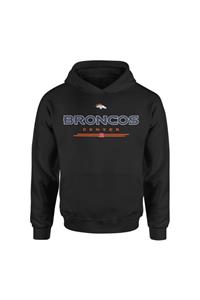 NSJ SPORTIVE Unisex Siyah Denver Broncos Hoodie