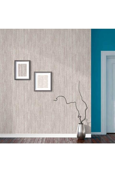 FNC CONCEPT Gri Sade Duvar Kağıdı 16 Metrekare