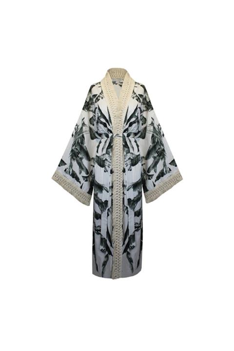 GRACE&KELLY Tropik Desenli Kimono