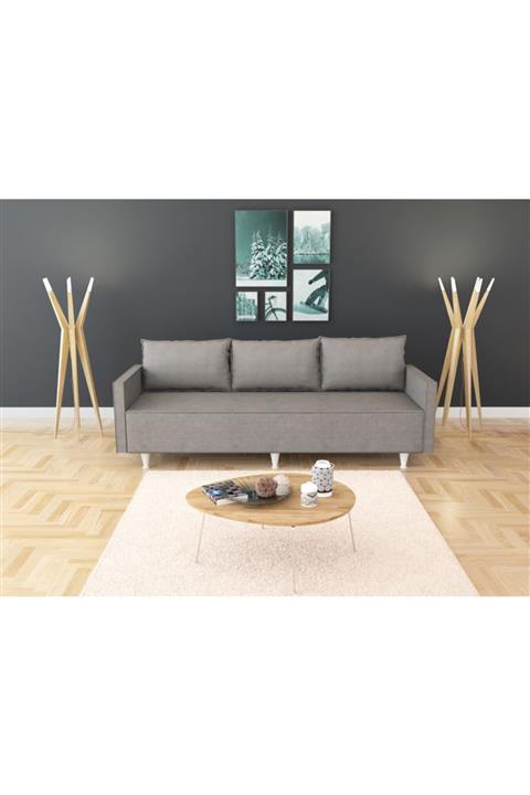 Evdemo Gri Safir 3 lü Kanepe