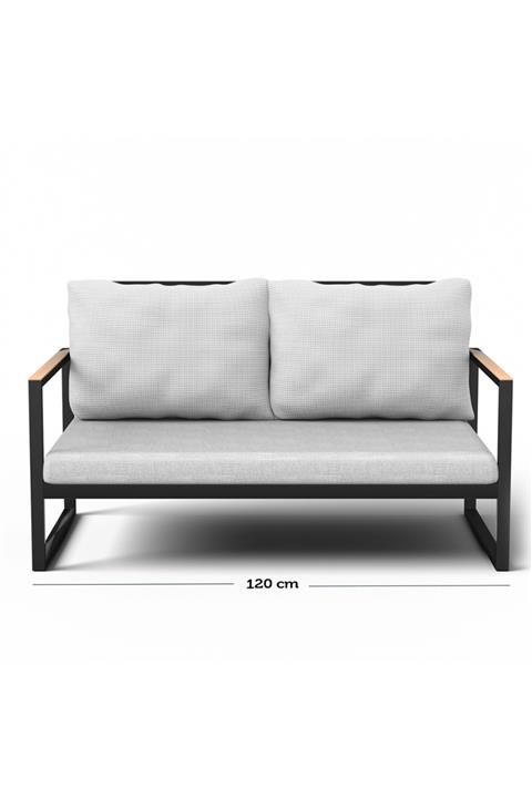 Gaga Mobilya Bej Metal Kanepe 120 cm