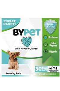 BYPET Kullan At Emici Köpek Çiş Pedi 60 Cm X 90 Cm 30 Adet (YAPIŞKAN BANTLI-ALIŞTIRMA PEDİ)