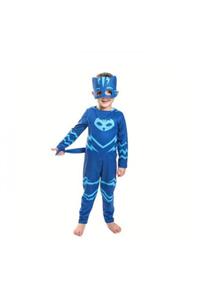 SEDİRLİ Pj Mask Kostüm Pijamaskeliler Kedi Çocuk Kostüm - Catboy Tulum + Maskeli Set