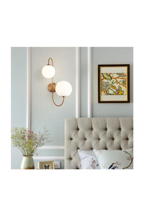 Kule Aydınlatma Çift Globe Camlı Aplik