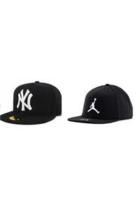 HemenALbence Ny New York 2'li Unisex Set Snapback Hiphop Şapka