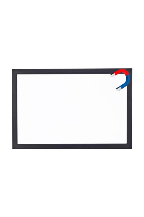 Chalky Manyetik 45x90 cm Beyaz Yazı Tahtası Siyah Çerçeveli