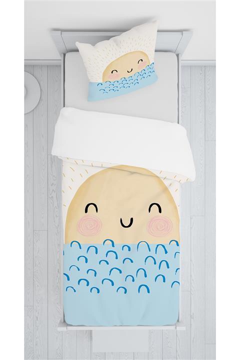 decoars Çocuk Güneş Figürlü Yatak Örtüsü 074