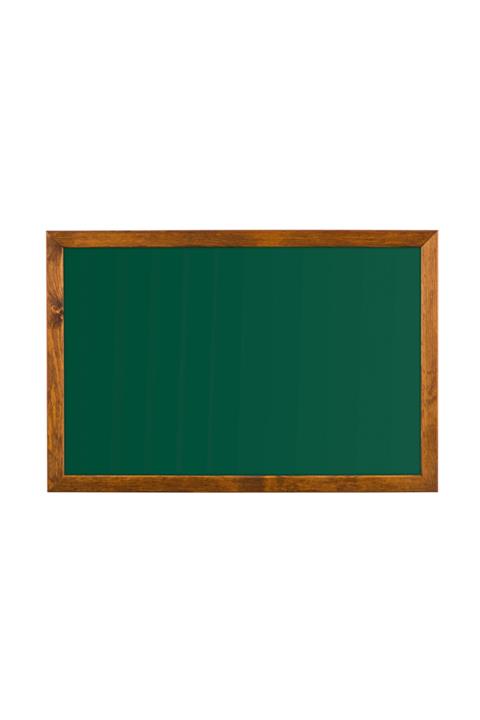 Penguen 70x100 Doğal Ahşap Çerçeve Duvara Monte Laminat Yazı Tahtası Yeşil
