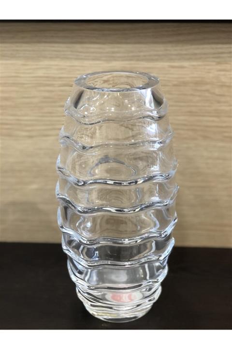 Paşabahçe Dalgalı Küçük Beyaz Vazo