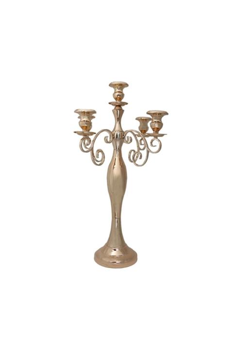 Lucky Art Go 319 5 Kollu Yer Samdanı 53x53x93 Cm Gold