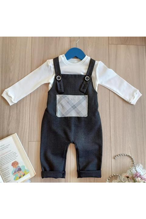 Dolly Baby Erkek Çocuk Salopet Siyah Takım Elbise