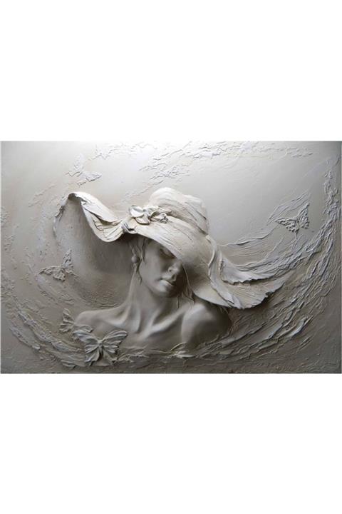 Livart 3d Şapkalı Kadın Poster