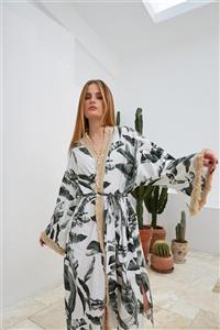 GRACE&KELLY Kadın Beyaz Kimono