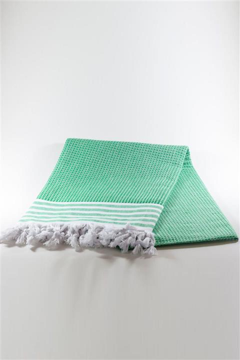 Ev & Ev Home Peştamal Saçaklı Waffle BenettonYeşil 8397