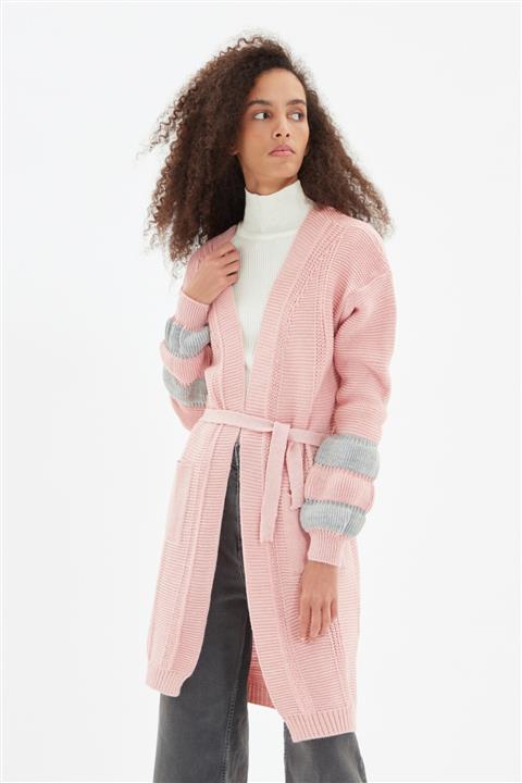 TRENDYOLMİLLA Pudra Kol Detaylı Triko Hırka TWOAW22HI1151