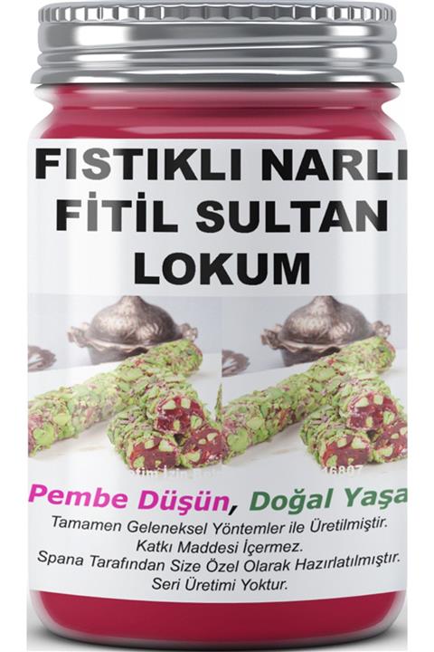 SPANA Fıstıklı Narlı Fitil Sultan Lokum Ev Yapımı Katkısız 330gr