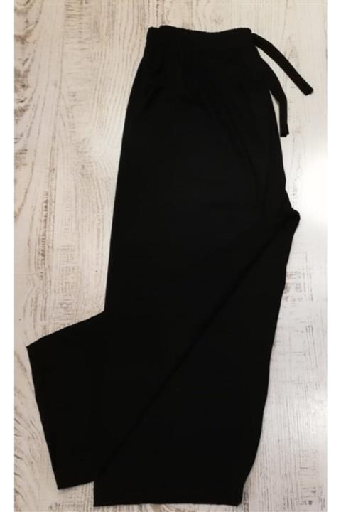 DERENE Kadın Siyah Viscon Penye Kapri Şort