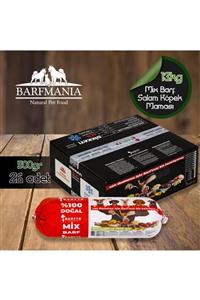 BARFTR Barfmanıa Mıxbarf Köpek Maması Salam Paket Çiğ Gıda 13 Kg (500GRX26PKT)