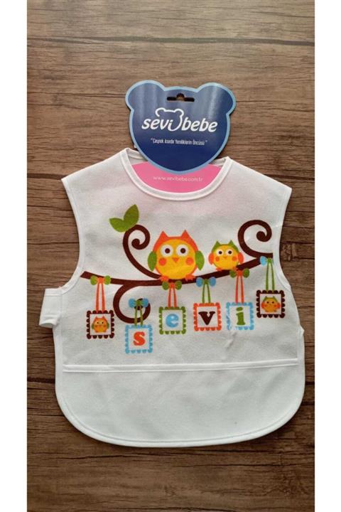 Sevi Bebe Baykuş Baskılı Lüks Giymeli Önlük