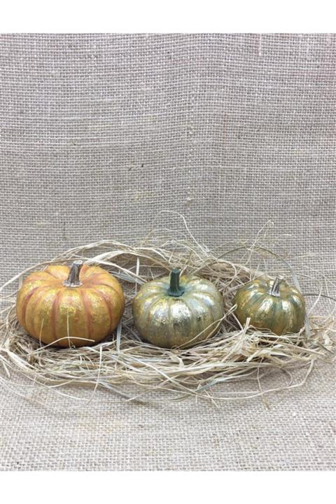 OBİDEV Polyester 3'lü Takım Kabak Set