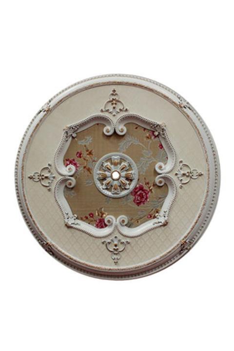 Decomanya Beyaz Altın Oval Saray Tavan Göbeği 120 Cm