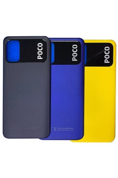 Qudex Xiaomi Pocophone M3 Arka Kapak Pil Batarya Kapağı Yüksek Kalite Mavi