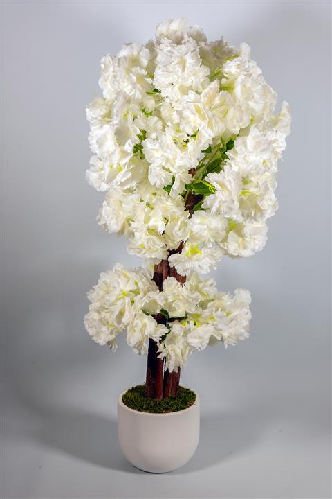 YAPAY ÇİÇEKÇİNİZ Seramik Saksıda 100 Cm Bahar Dalı Ağacı