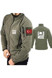 astak Unisex Haki Good Mode Askeri Taktik Polar Mont Peç'li Bll1816