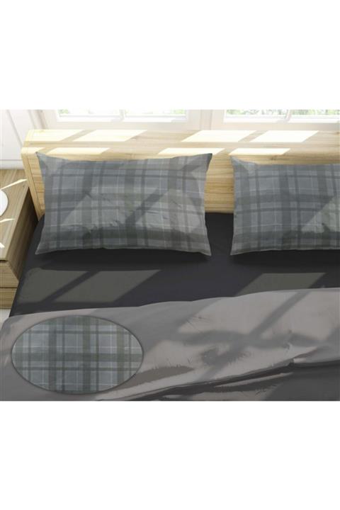 Mr. Stock Yastık Kılıfı 2 Adet Ekose %100 Pamuklu Antialerjik 50x70 Cm