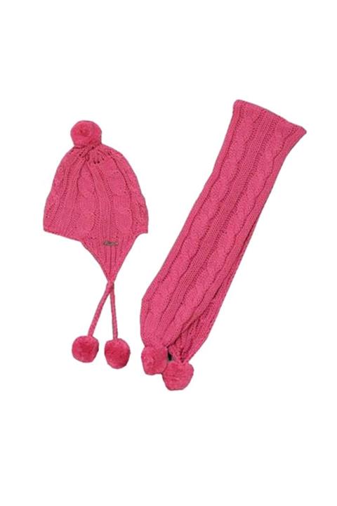 Bebepan 7792 Lovely Kaşkol Başlık Takımı Fuşya 18-24 Ay