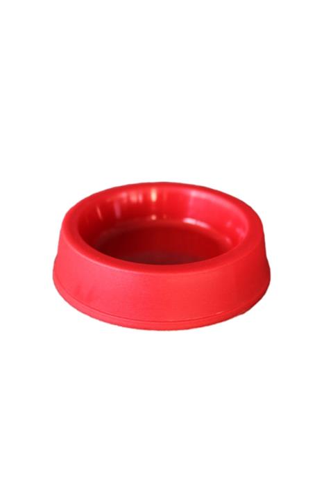 FRIENDLYPLAST Yavru Kedi Köpek Mama Ve Su Kabı Kırmızı Çap 9 Cm