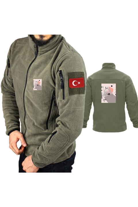 astak Abstract Askeri Taktik Polar /mont Peç'li Bll682