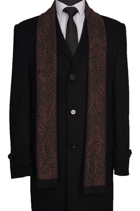 Esgue Desenli Kahverengi Atkı & Kaşkol