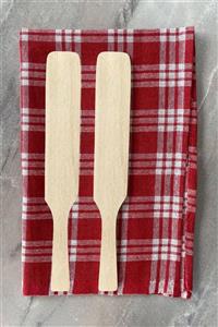 aktarix 2 Adet Ahşap Çevirgeç 35 Cm Spatula Bazlama, Pizza, Yufka Çevirici